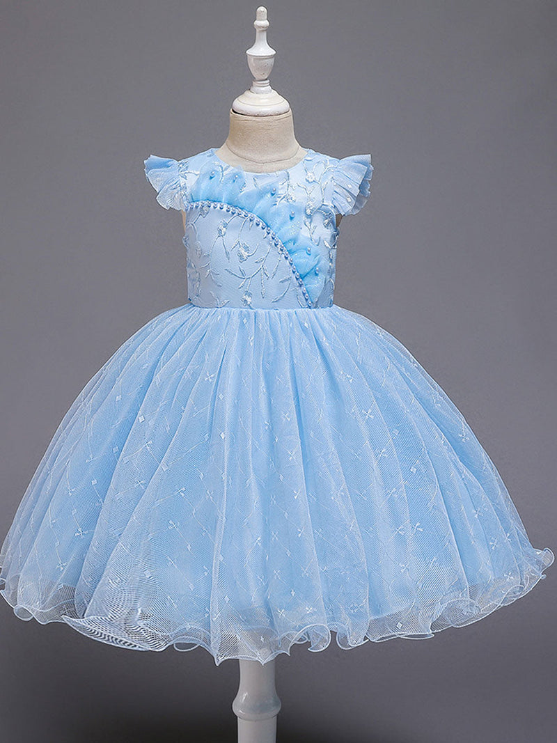 New Cute Stylish Flower Girls Dress Princess Wedding Birthday Party Kids  Clothes | eBay