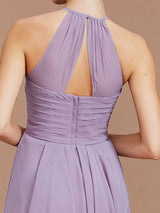 Elegant Halter Sleeveless Short/Mini Chiffon Bridesmaid Dresses