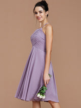 Elegant Halter Sleeveless Short/Mini Chiffon Bridesmaid Dresses