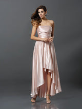 Elegant Sleeveless High Low Bridesmaid Dresses