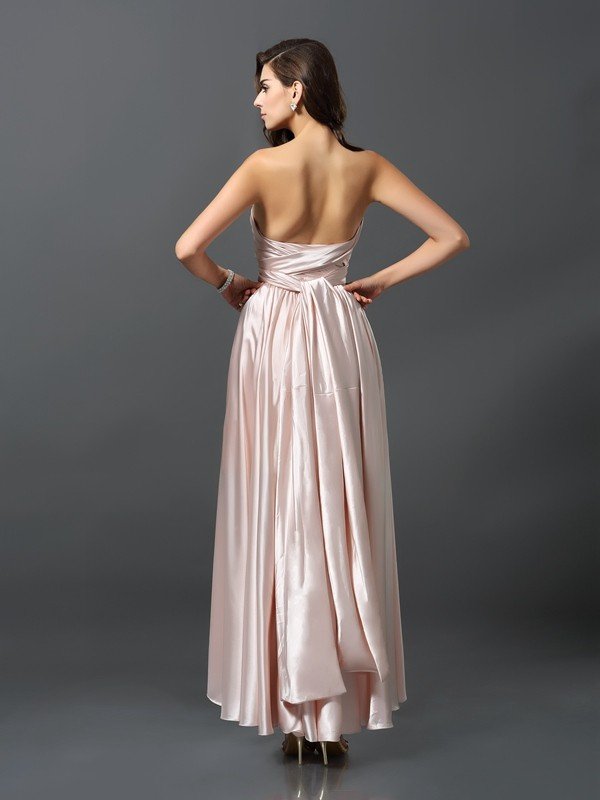 Elegant Sleeveless High Low Bridesmaid Dresses