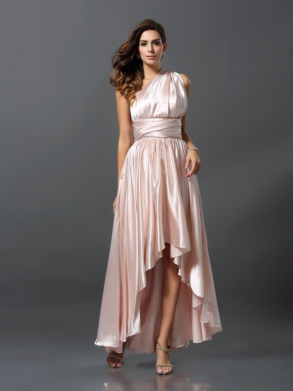 Elegant Sleeveless High Low Bridesmaid Dresses