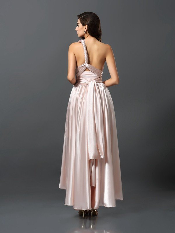 Elegant Sleeveless High Low Bridesmaid Dresses