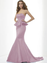 Mermaid Classy Sweetheart Sleeveless Long Satin Bridesmaid Dresses