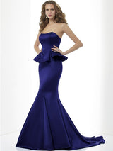 Mermaid Classy Sweetheart Sleeveless Long Satin Bridesmaid Dresses