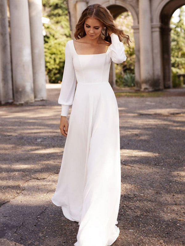 https://www.dbrbridal.com/cdn/shop/files/White-Casual-Wedding-Dress-Satin-Fabric-Square-Neck-Long-Sleeves-A-Line-Long-Bridal-Gowns_600x.jpg?v=1703295196
