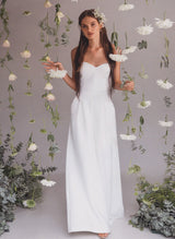 Boho Garden Wedding Dresses Modern Jumpsuit Pantsuit-Dbrbridal