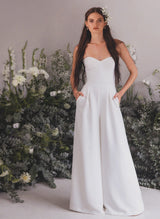 Boho Garden Wedding Dresses Modern Jumpsuit Pantsuit-Dbrbridal