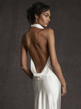 Chic Backless High Neck Mermaid Wedding Dress On Sale-Dbrbridal