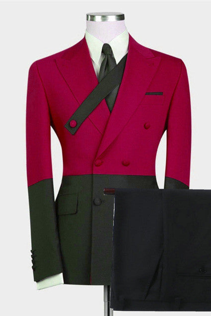 Classy Red Bespoke Slim Fit Men Suits for Prom-Dbrbridal