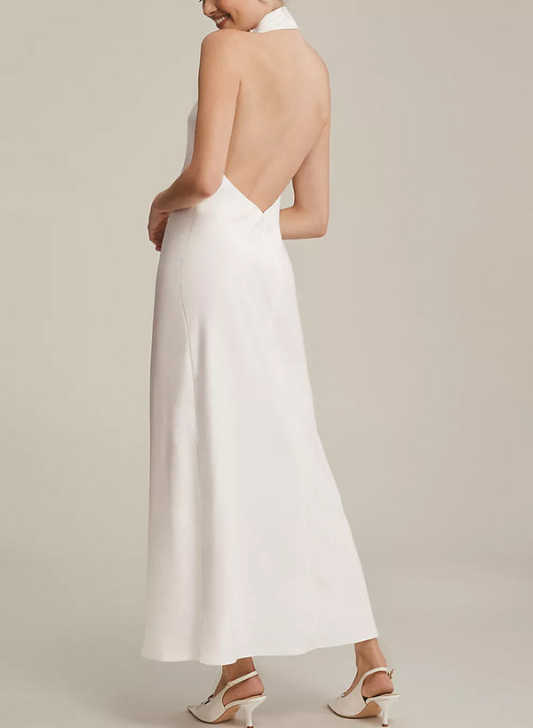 Elastic Satin Wedding Dresses Back Hole-Dbrbridal