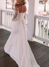 Elegant Sweetheart Sleeveless Satin Trumpet Mermaid Fitted Wedding Dress Sweep Train-Dbrbridal