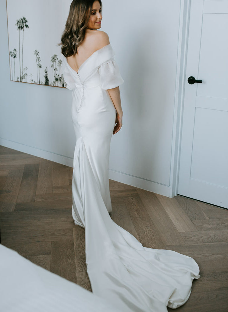 Elegant Wedding Dresses Off-the-Shoulder Mermaid Fitted-Dbrbridal