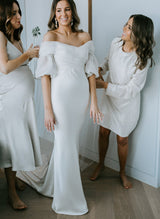 Elegant Wedding Dresses Off-the-Shoulder Mermaid Fitted-Dbrbridal