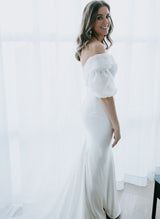 Elegant Wedding Dresses Off-the-Shoulder Mermaid Fitted-Dbrbridal