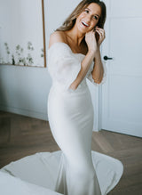 Elegant Wedding Dresses Off-the-Shoulder Mermaid Fitted-Dbrbridal