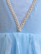 Girls Dresses Elsa Blue Kids Princess Straps Party Dress-Dbrbridal