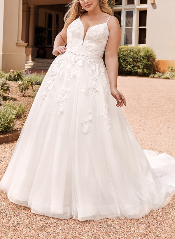 Illusion Back Romantic Wedding Dress-Dbrbridal