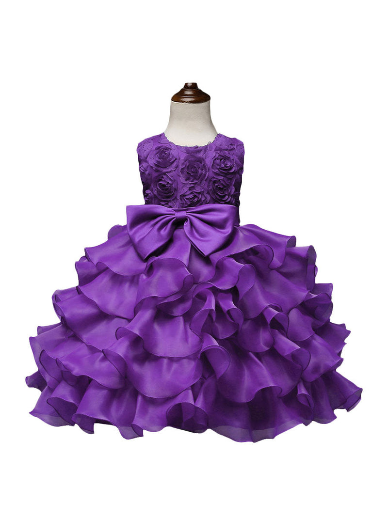 Jewel Neck Sleeveless Ouganza Kids Social Party Dresses-Dbrbridal