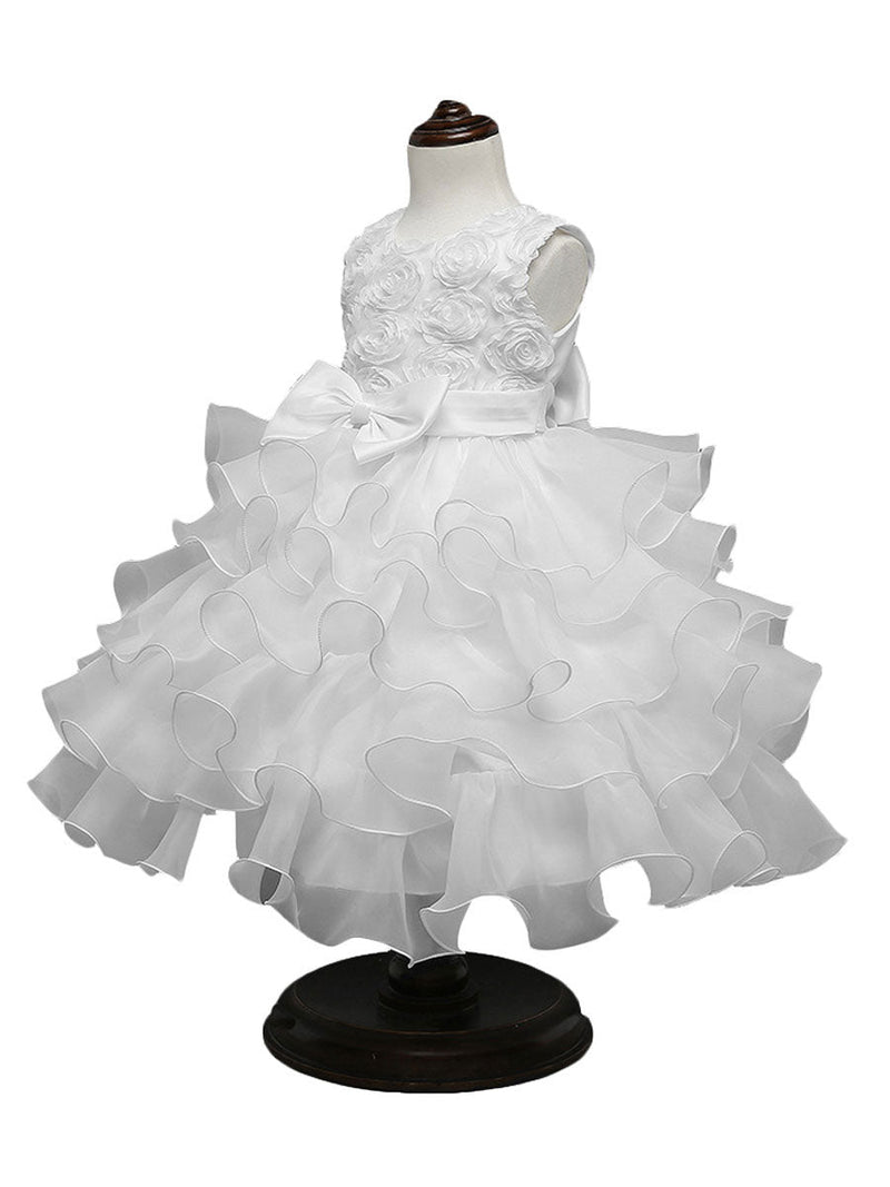 Jewel Neck Sleeveless Ouganza Kids Social Party Dresses-Dbrbridal