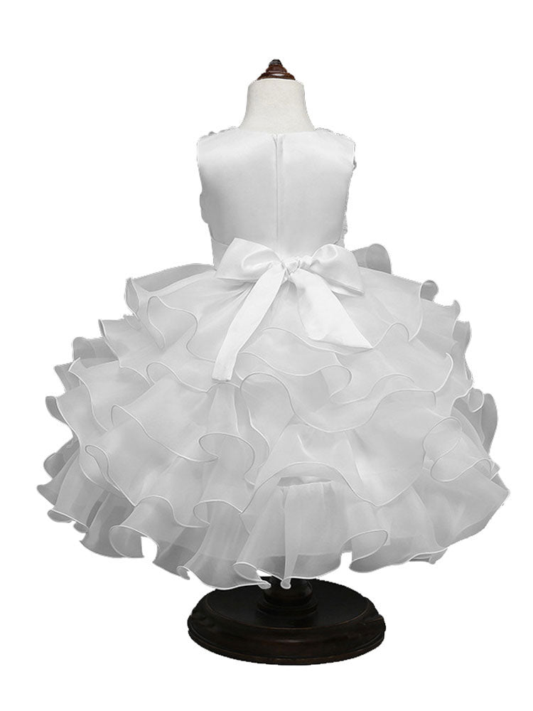 Jewel Neck Sleeveless Ouganza Kids Social Party Dresses-Dbrbridal