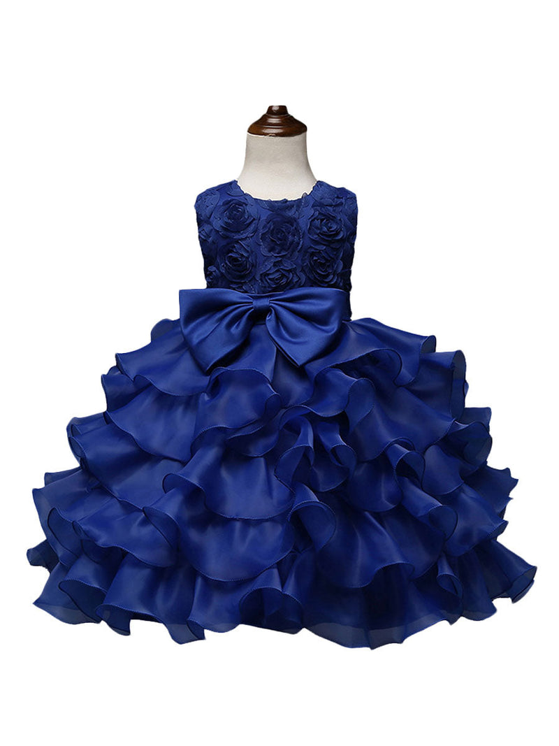 Jewel Neck Sleeveless Ouganza Kids Social Party Dresses-Dbrbridal