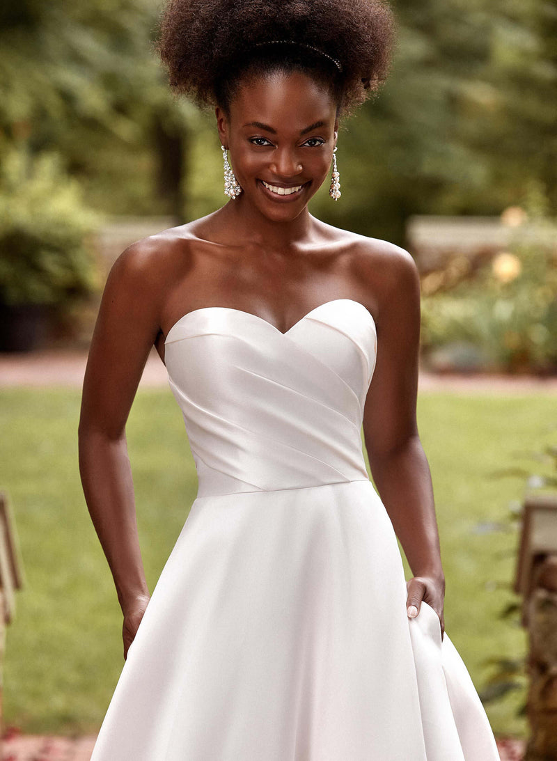 Modern Satin Elegant Sweetheart Wedding Dresses-Dbrbridal