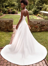 Modern Satin Elegant Sweetheart Wedding Dresses-Dbrbridal