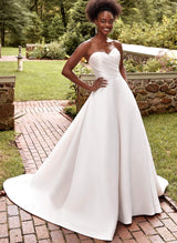 Modern Satin Elegant Sweetheart Wedding Dresses-Dbrbridal