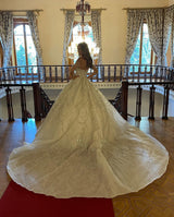 New Arrival Sweetheart Long Sleeves Lace Bridal Gown-Dbrbridal