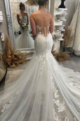 New Arrival Sweetheart Sleeveless Mermaid Bridal Gown with Lace-Dbrbridal