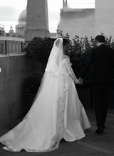 Off-The-Shoulder Wedding Dresses Elegant Ball-Gown Long Sleeves-Dbrbridal