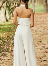 Open Back Wedding Dresses Cascading Ruffles-Dbrbridal