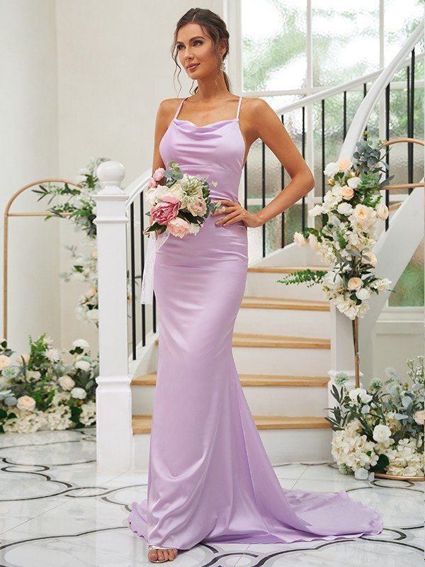 Pretty Square Sleeveless Bridesmaid Dresses-Dbrbridal