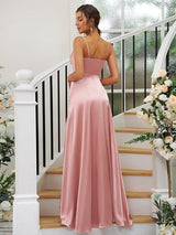 Pretty V-neck Sleeveless Bridesmaid Dresses-Dbrbridal