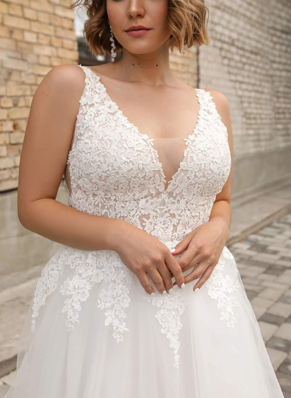 Princess Wedding Dresses Stunning Lace Tulle-Dbrbridal