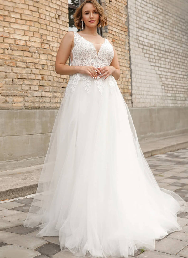 Princess Wedding Dresses Stunning Lace Tulle-Dbrbridal