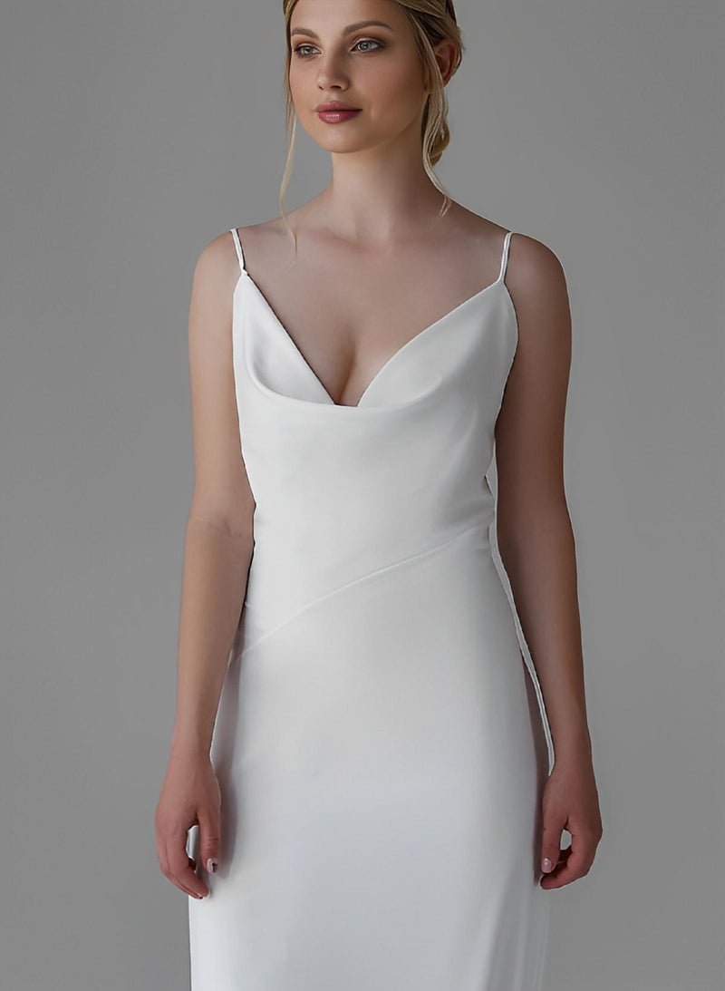 Short Wedding Dresses Open Back-Dbrbridal