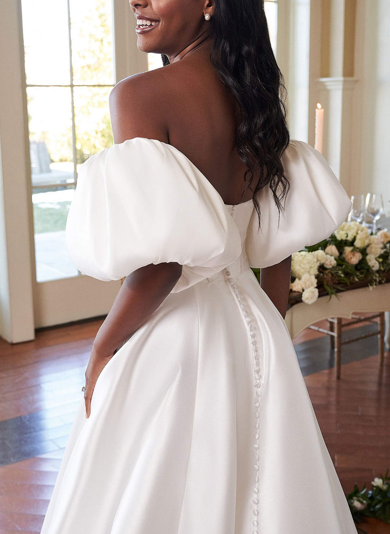 Simplistic Ball-Gown Wedding Dresses-Dbrbridal