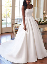 Simplistic Ball-Gown Wedding Dresses-Dbrbridal