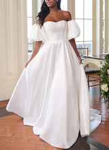 Simplistic Ball-Gown Wedding Dresses-Dbrbridal