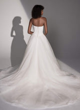 Strapless Ball-Gown Wedding Dresses Romantic Tulle Bow-Dbrbridal