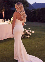 Strapless Mermaid Fitted Wedding Dresses-Dbrbridal