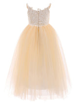 Straps Neck Sleeveless Lace Kids Party Dresses-Dbrbridal