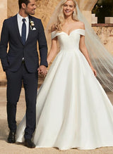 Stunning Modern Ballgown Wedding Dress Pockets-Dbrbridal