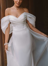 Stylish Off-The-Shoulder Mermaid Fitted Wedding Dresses-Dbrbridal