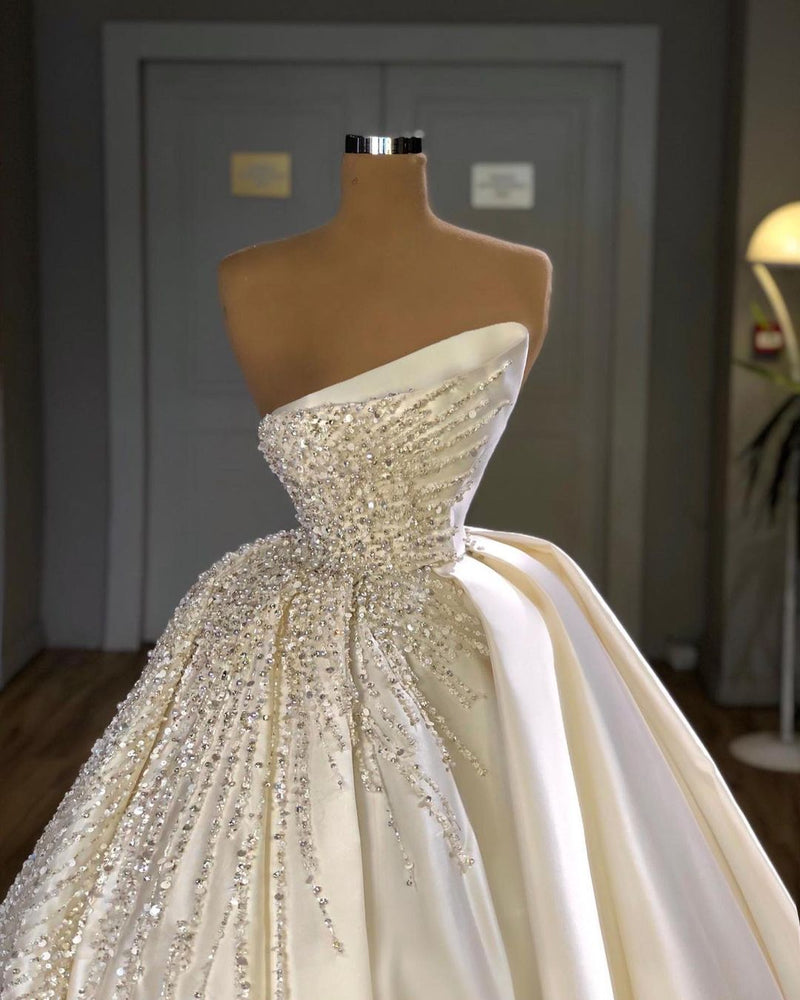 UniqueWedding Dress With Crystals On Sale Ball Gown-Dbrbridal